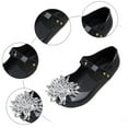 thumbnail image 3 of Mepaouo Girls Princess Mary Jane Rhinestone Jelly Shoes Flats Toddler Little Kids Dress Slip on Loafers, 3 of 5