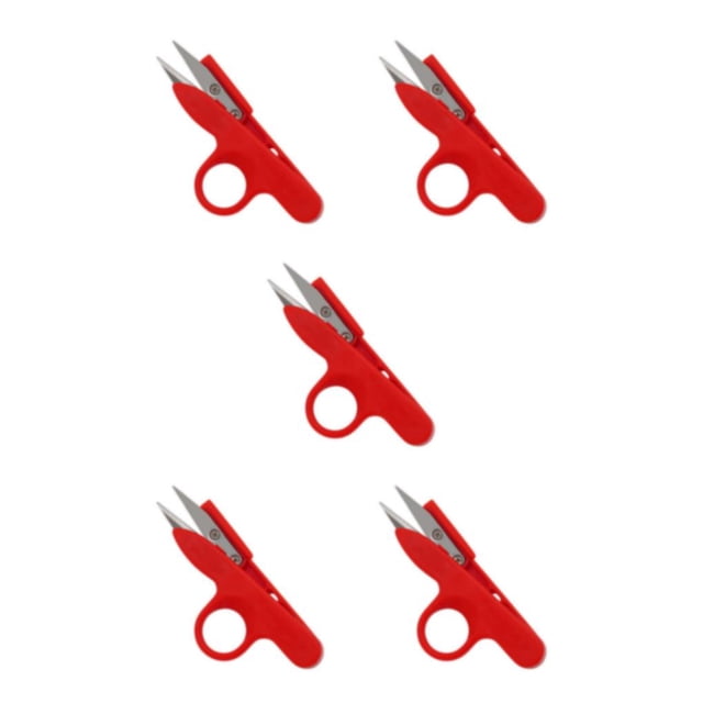 VONKY Professional Precision Scissors For Precise Cutting ABS Embroidery Scissors Sewing Scissors Sewing Cutter Yarn Scissors red 5Set
