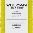 thumbnail image 7 of VULCAN Axle Tie Down Combo Strap, Snap Hook Ratchet, 2 inch x 114 inch, 4 Pack, Yellow, 3300 Lbs SWL, 7 of 7