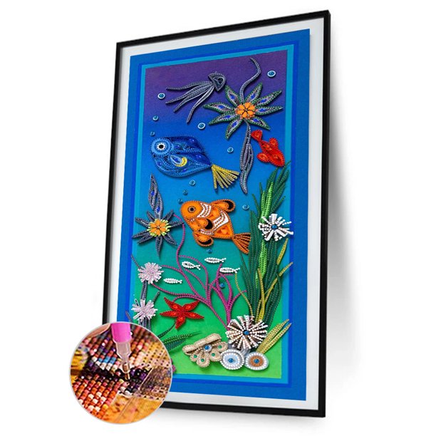 Cuadros Decorativos 5D DIY diamante pintura mar mundo taladro parcial Rhinestone mosaico arte imagen Tmvgtek embutido en tela