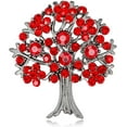 thumbnail image 1 of Crystal Tree Design Brooch Pin Bling Red Brooch Bling for Women Girls, 1 of 3