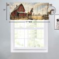 thumbnail image 4 of Western Horse Curtain Valance for Kitchen Rustic Farmhouse Animal Barn House Vintage Country Rod Pocket Valances for Bedroom Living Room Dining Room 54 by 18 in, 1 Panel, 4 of 6