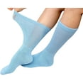 thumbnail image 3 of 2-12 Pairs Premium Women’s Colorful Soft Breathable Cotton Crew Socks, Non-Binding & Comfort Diabetic Socks (Fits Shoe Size 6-10) (Colorful, 2 Pack), 3 of 3