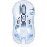 GravaStar Mercury M1 Pro Lightweight Gaming Mouse – Magnesium Alloy, PAW3395 26,000 DPI Sensor, 4K Polling Rate, Tri-Mode (Wired/2.4GHz/Bluetooth), 200-Hour Battery, 5 Programmable Buttons – Ice Blue