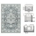 thumbnail image 2 of RUGKING Area Rug 3x5 Persian Rug Washable Vintage Mat Indoor Non-slip Carpet Grey Low pile Accent Rug for Kitchen Living Room Bedroom Dining Room, 2 of 7