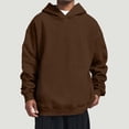 thumbnail image 2 of Gibobby Sudaderas hombre Sudadera Ligera con Capucha para Hombre sudadera con Bolsillo casual para Hombre(Marrón,CH), 2 of 4