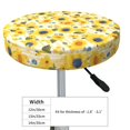 thumbnail image 4 of Bingfone Blue Floral Sunflower Padded Round Bar Stool Cover Cushion with Elastic Fabric Round Chair Seat - Blue Floral Sunflower, 4 of 7