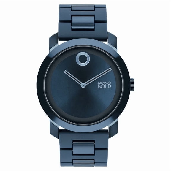 Movado Bold 3601057 Trend Impulse Blue Dial Blue Stainless Bracelet Mens Watch