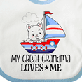 thumbnail image 4 of Inktastic My Great Grandma Loves Me Grandson Boys Baby Bib, 4 of 4