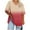 Khaki, variant on fatyb Womens Plus Size Tops V Neck Oversized T-Shirts Short Sleeve Gradient Color Summer Tee Blouses