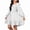 White, variant on Teylalorva Girls Dresses (4-13), Sweet Puff Long Sleeve Bow Backless Tie-Up Dresses Crew Neck Fashion Outfit Summer Party Pink Size 6