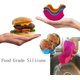 thumbnail image 5 of Soporte para hamburguesas para coche, soporte para salsa, caja fija retráctil para hamburguesas, bollo de hamburguesa reutilizable, silicona, 4 Uds., 5 of 5