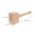 thumbnail image 2 of FRCOLOR Wooden Hammer Leathercraft Wood Mallet Carpentry Mallet Multi-purpose Woodworking Tool Small Wooden Mallet Chisel Mallet Woodworking, 2 of 8