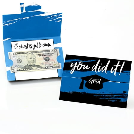 Blue Grad - Best is Yet to Come - Royal Blue Graduation Party Money And Gift Card Holders - Set of (Best Sound Card For The Money)