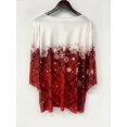 thumbnail image 4 of Nyfairy Women's Snowflake Plaid Print V Neck Casual Blouse, 4 of 4