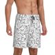 thumbnail image 2 of Balery Black White Music Pantalones cortos de pijama de punto de algodón para hombre con cinturilla y bolsillos-X-Large, 2 of 6