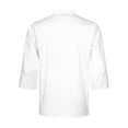 thumbnail image 2 of TTAO Womens Chef Jacket Mens Short Sleeve Chef Coat Kitchen Professioanl Cook Work Uniform Shirt Tops White Long Sleeve 3XL, 2 of 7