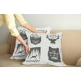 thumbnail image 3 of Ambesonne Saying Throw Pillow Cover 2 Pack, Stay Wild and Wander, 16", Grey, 3 of 6