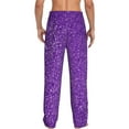 thumbnail image 3 of Disketp Glitter Purple Men'S Pajama Pants - Ultra Soft Fleece Sleep And Lounge Pants (Size: S-Xxl), 3 of 9