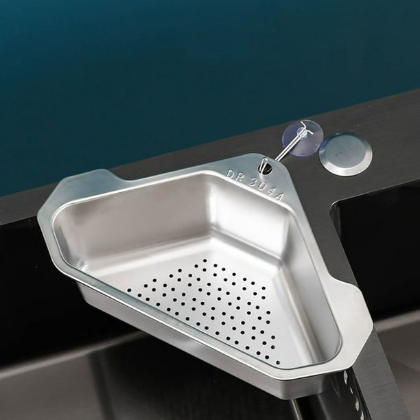 unbranded Colador Triangular Para De Fregadero De Cocina Material Duradero Plateado