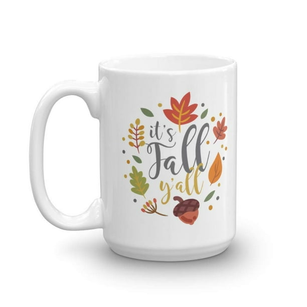 It's Fall Y'all! Autumn Leaves Design Coffee & Tea Gift Mug, Party Decorations, Wedding Favors