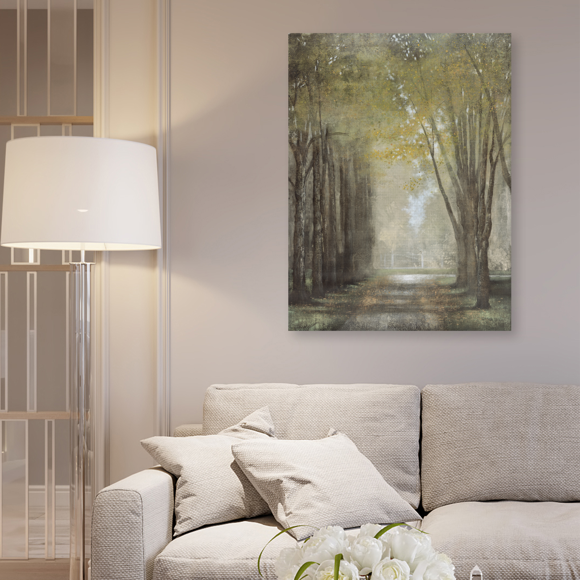 Quietly in the Mist by Williams Canvas Art Print