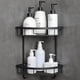 thumbnail image 1 of Estante de ducha sin taladrar, autoadhesivo, esquinero de ducha, accesorios de baño, 2 niveles, negro, 1 of 5