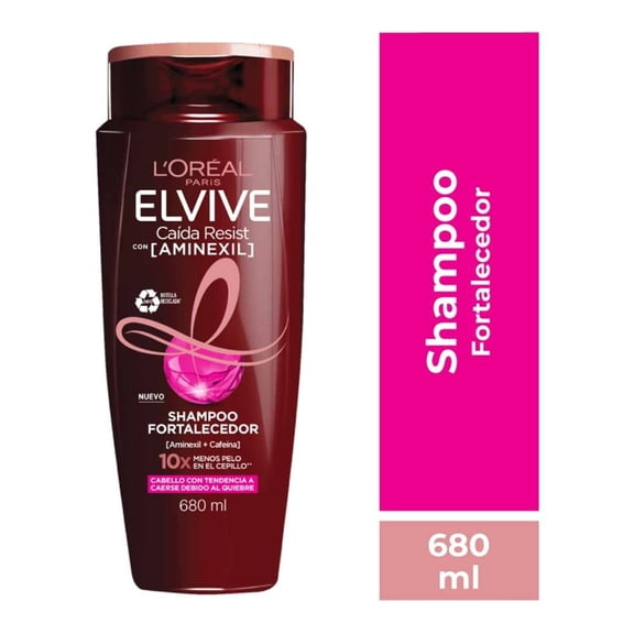 Shampoo Elvive Caída Resist Aminexil Shampoo de 680 ml