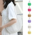 thumbnail image 2 of Women Summer Hollow Shoulder Bag Knitted Shopping Bags Reusable Casual Outdoor Party Tote Female Bag Handbags, 2 of 20