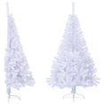 thumbnail image 2 of vidaXL Artificial Half Christmas Tree with Stand White 120 cm PVC, 2 of 5