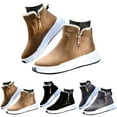 thumbnail image 5 of Oyedens Mens Platform Winter Snow Boots Fashion Casual Warm Suede Plush Lined Sneakers Ankle Booties, 5 of 6