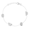 thumbnail image 3 of QNAVIC 925 Sterling Silver Dainty Charm Bracelet, Silver Flat Round Butterfly Charm, Fashion Unique Handmade Women Jewelry, Christmas gift, 3 of 3
