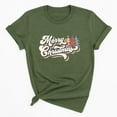 thumbnail image 3 of Womens Merry Christmas Tree Bright Graphic T-Shirt Short Sleeve, 3 of 5