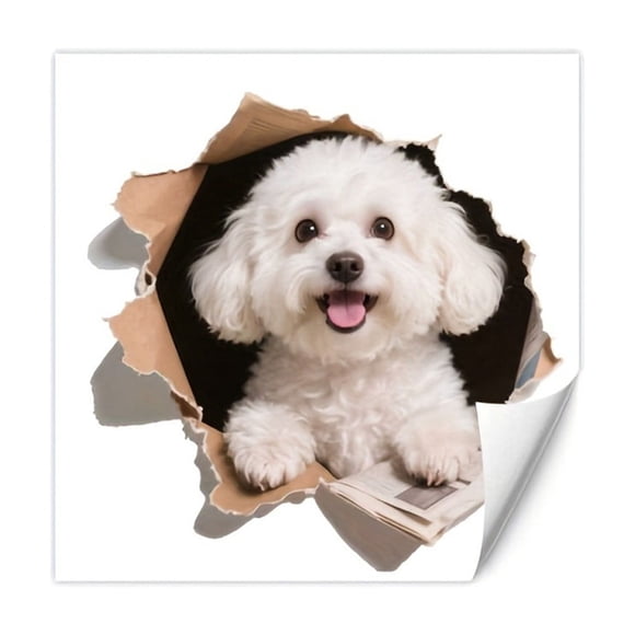 EGNMCR Home Decor, Room Decor, Wall Decor Cute Animals Dog Family Vinyl Waterproof Sticker Decal For Walls Notebook Car Laptop Window PVC Stickers