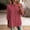 Red plus size v neck blouse a1, variant on SSZMDLB Women Plus Size V Neck 3/4 Sleeve Button Down Blouse Loose Fit Casual Flowy Tunic Tops for Summer Vacation Beach Daily Office, Mint Green S