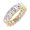 Yellow Gold, variant on Rose - U-Prong Emerald Cut Diamond Eternity Band