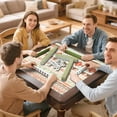 thumbnail image 7 of Boho Pattern Large Rubber Game Table Topper 31.5 Inch Square Mahjong Mat with Non-Skid Bottom for Stability and Noise Reduction for Tiles and Cards, 7 of 7