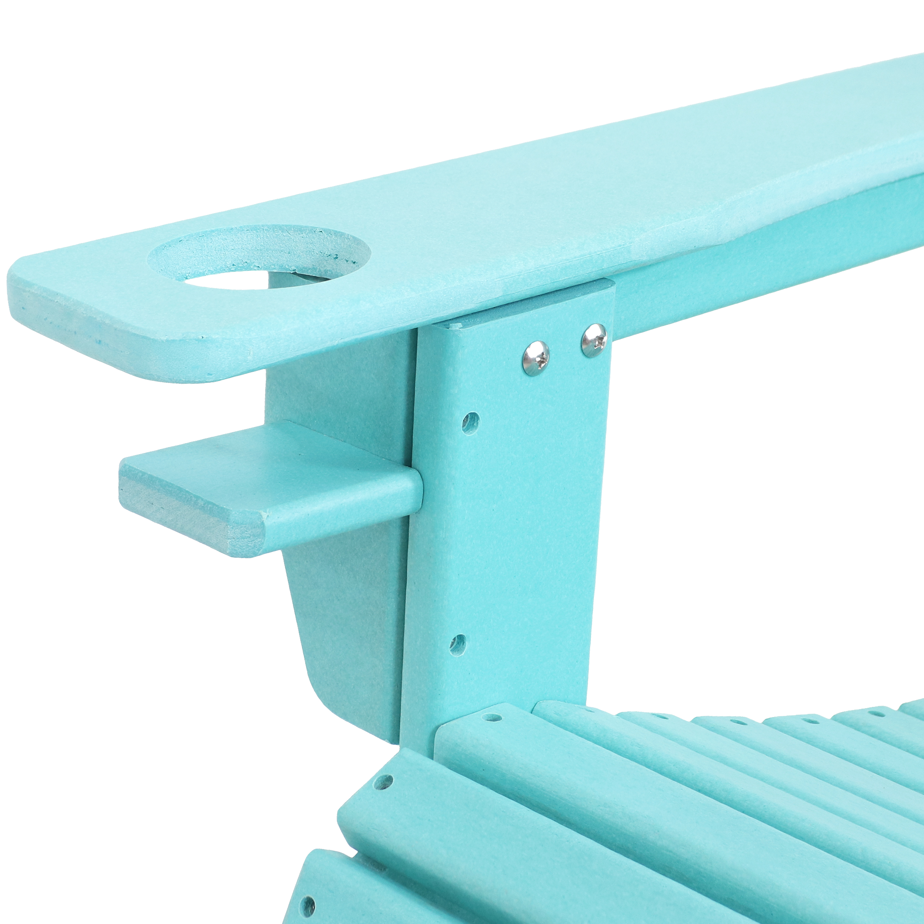 Sunnydaze All-Weather Outdoor Adirondack Chair with Drink Holder - Turquoise - Set of 2 - image 5 of 11