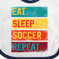 thumbnail image 4 of Inktastic Eat Sleep Soccer Repeat Boys or Girls Baby Bib, 4 of 4