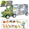 thumbnail image 1 of Juego de juguetes de dinosaurios para niños, Mini dinosaurio lindo y divertido, figura de juguete, coche de transporte de dinosaurios, 1 of 8