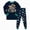 H164-Black, variant on TOWED22 Kids Boys Pajama Set 2Pcs Long Sleeve Crewneck Top with Pants Elastic Waist Cotton Print Sleepwear Fall Winter 6-12 Months 12-24 Months 2t 3t 4t 5t 6t 7t 8t 9t Children,Black,2-3 Y