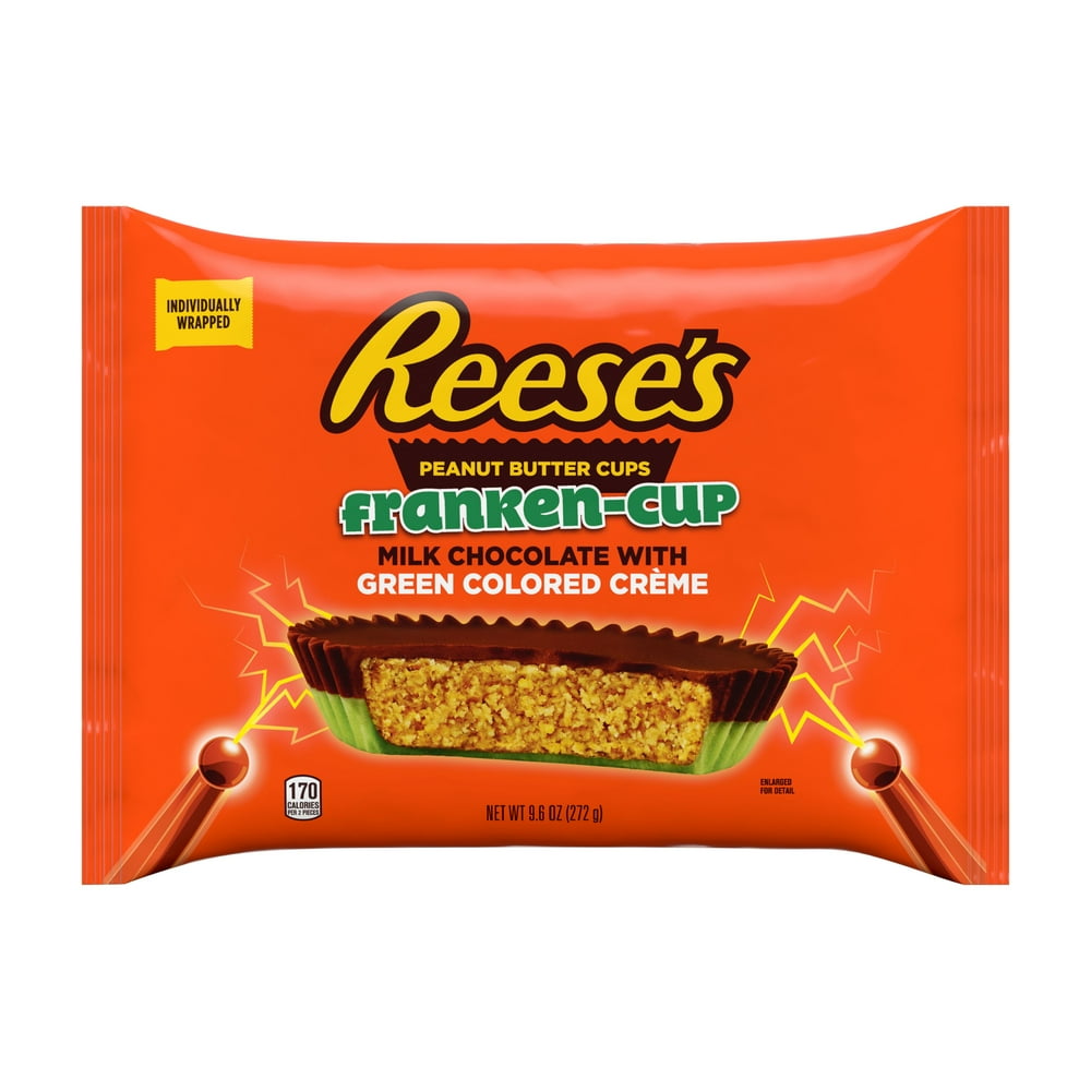 Reese's, Halloween Milk Chocolate Peanut Butter Green Colored Creme