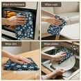 thumbnail image 5 of 4 Pcs Funny Kitchen Towels,Dark Blue Christmas Snowflake Pattern Microfiber Dish Towels,Kitchen Tea Towels,Kitchen Towel Set (18" X 26"), 5 of 7