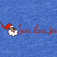 thumbnail image 2 of CafePress - Santa Loves You - Cute Infant Baby Football Bodysuit, 2 of 3