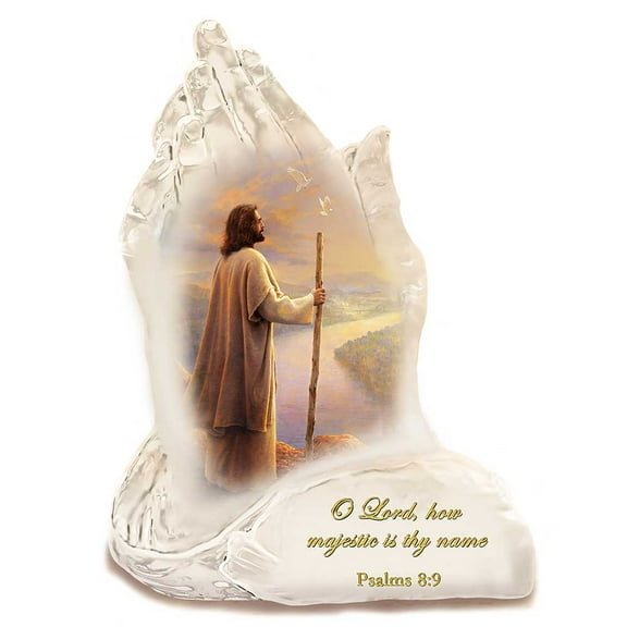 The Bradford Exchange How Majestic Is My Name Issue #12 Praying Hands Religious Art Collectible Figurine with Art by Greg Olsen 6-inches