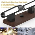 thumbnail image 6 of Maliralt Coat Hat Rack 17 in. Wall Mounted Metal&Wood 5 Hook Rack, Black&Brown, 6 of 7