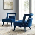 thumbnail image 7 of Modway Honor Performance Velvet Upholstered Arm Chair in Navy (Set of 2), 7 of 7