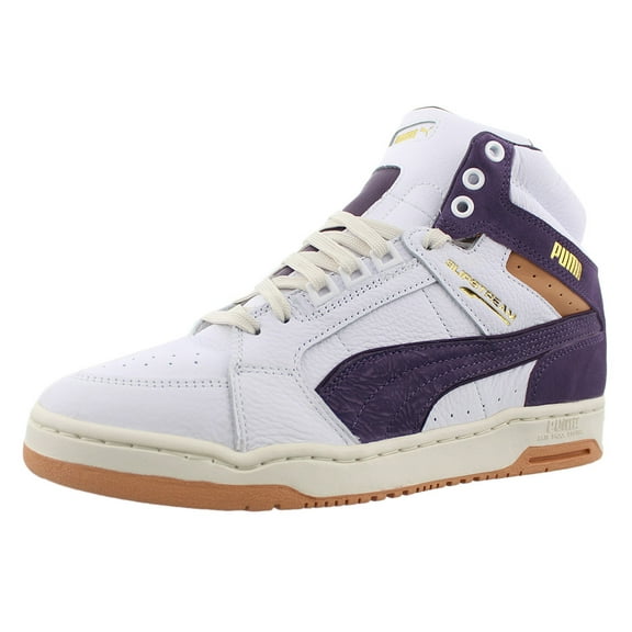 Puma Slipstream Mid Sc Mens Shoes Size 9, Color: White/Sweet Grape