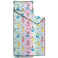 thumbnail image 2 of Princess and Flower Gradient Pattern Toddler Nap Mat with Pillow & Blanket, Soft Sleeping Mat for Preschool Daycare Travel Sleepovers, 2 of 6
