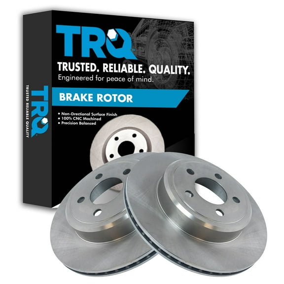 TRQ Rear Brake Rotors Set Vented Fits Select 2005-2021 Chrysler 300 2009-2022 Dodge Challenger 2006-2022 Charger 2005-2008 Magnum